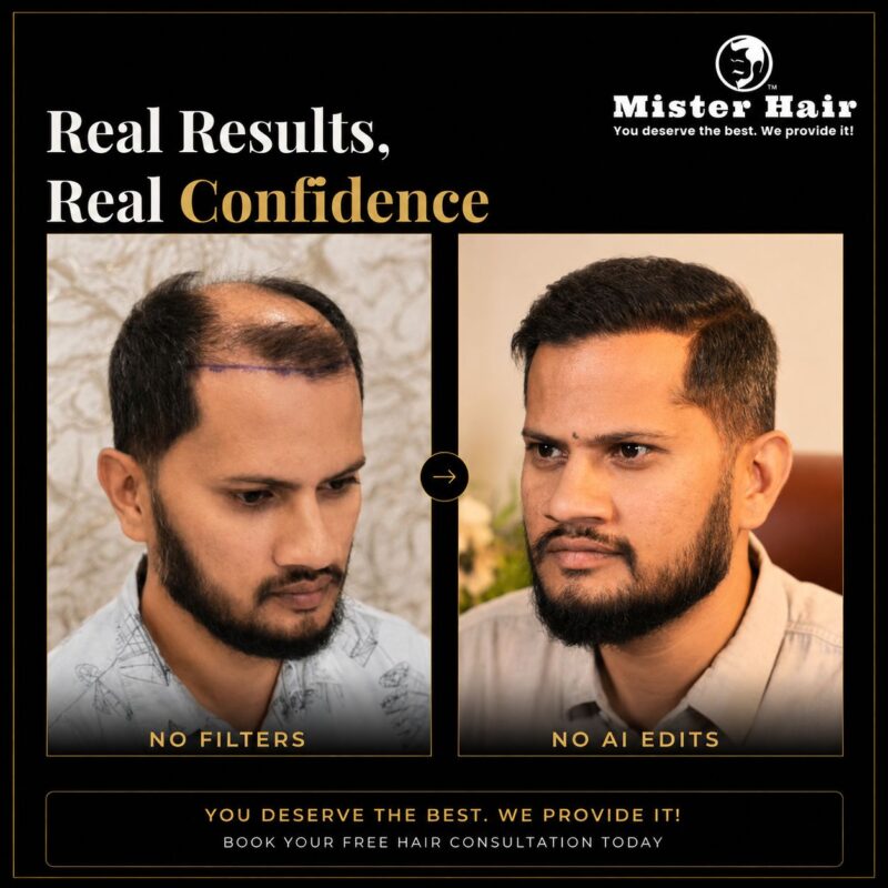 Hair transplant before and after result 8